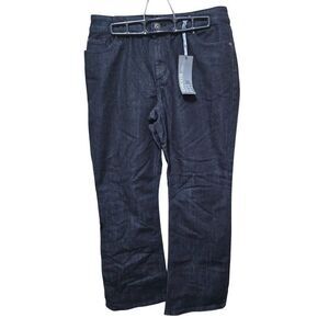 Chicos Modern Fit Straight Leg Dark Wash Embellished Pocket Jeans Size 2 Short